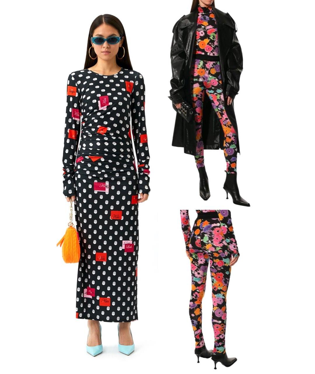 MSGM Мульти полиэстеровые леггинсы и велосипедки, фото 8