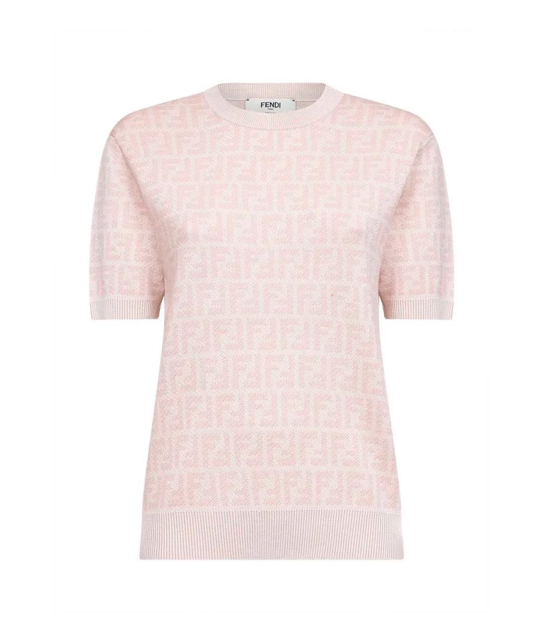 FENDI Розовый шерстяной джемпер / свитер, фото 1