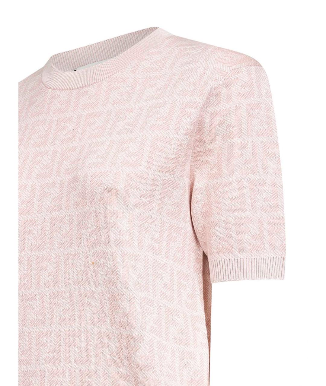 FENDI Розовый шерстяной джемпер / свитер, фото 2