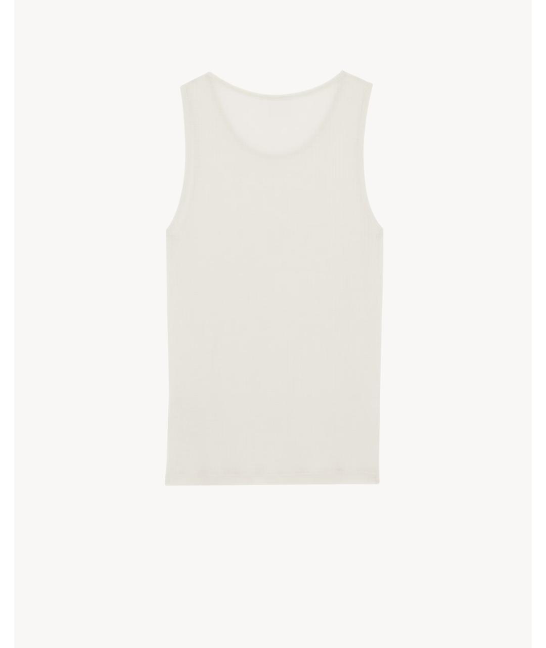 SAINT LAURENT Белая хлопковая блузы, фото 3