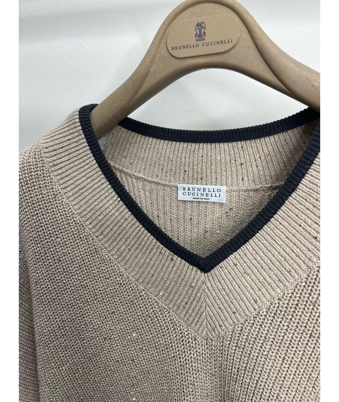 BRUNELLO CUCINELLI Бежевый хлопковый костюм с брюками, фото 3