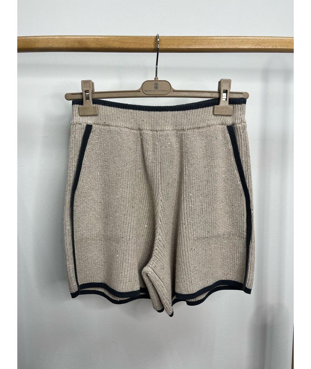 BRUNELLO CUCINELLI Бежевый хлопковый костюм с брюками, фото 2