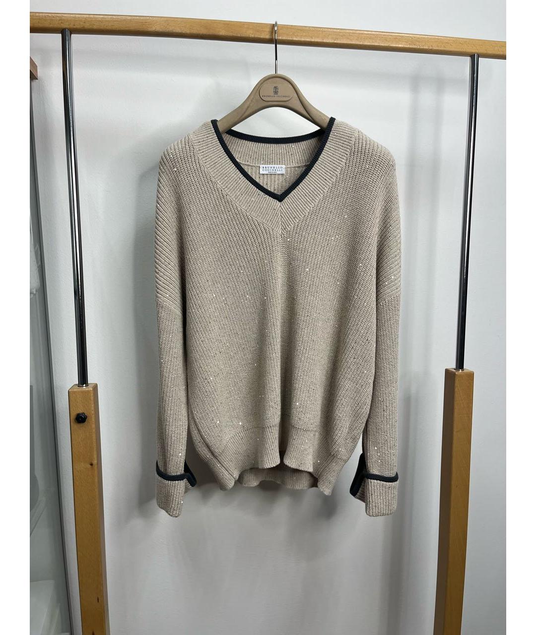 BRUNELLO CUCINELLI Бежевый хлопковый костюм с брюками, фото 7