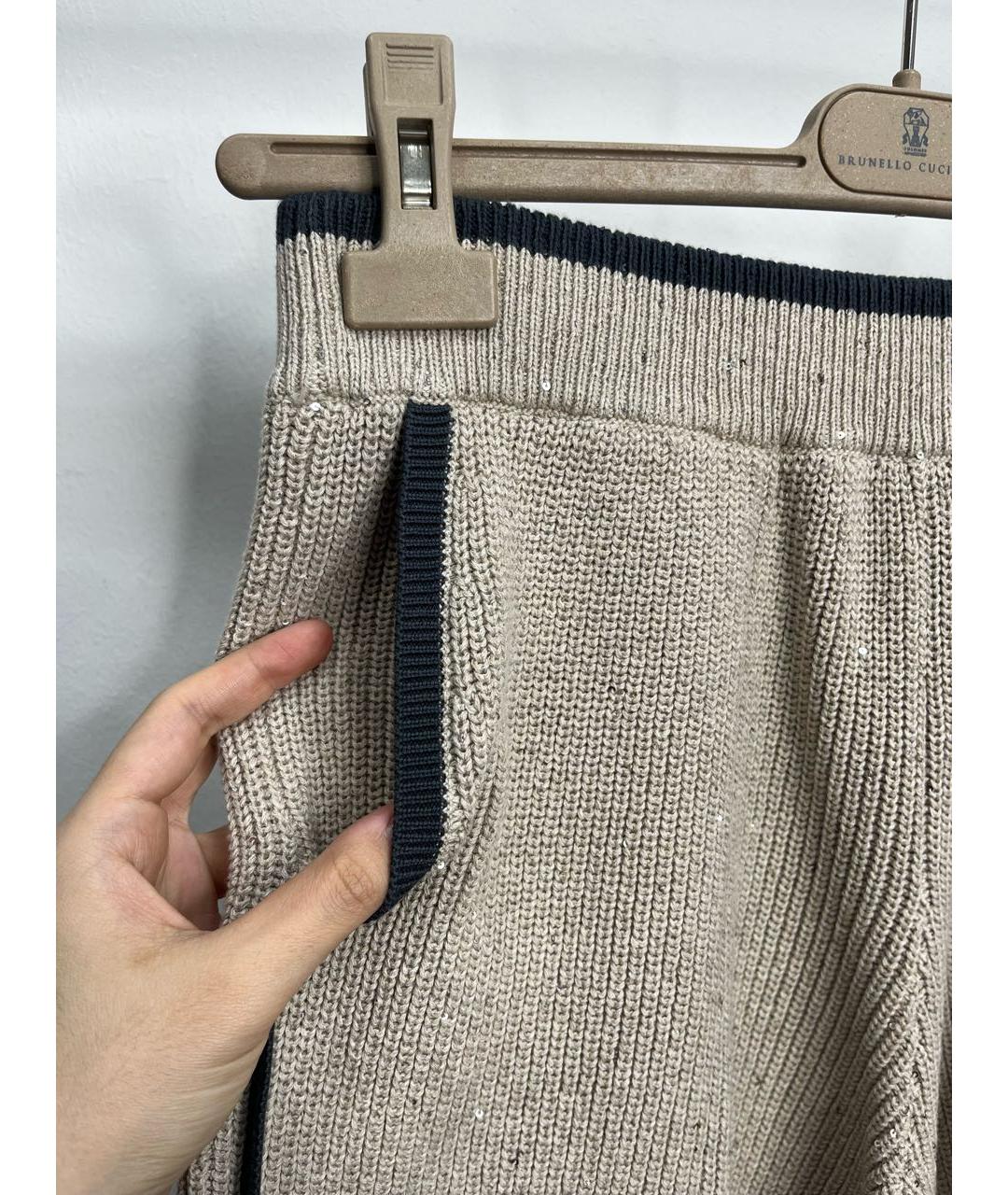 BRUNELLO CUCINELLI Бежевый хлопковый костюм с брюками, фото 4