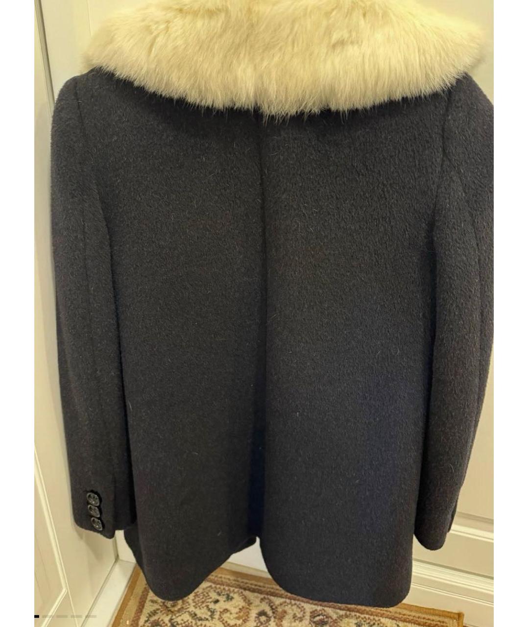 MOSCHINO Черное шерстяное пальто, фото 2