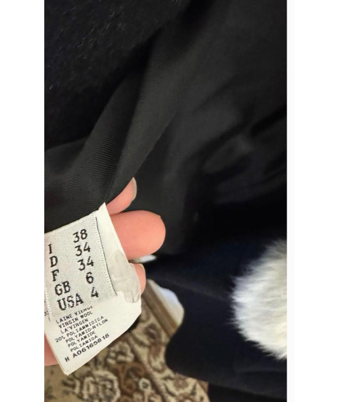MOSCHINO Черное шерстяное пальто, фото 3