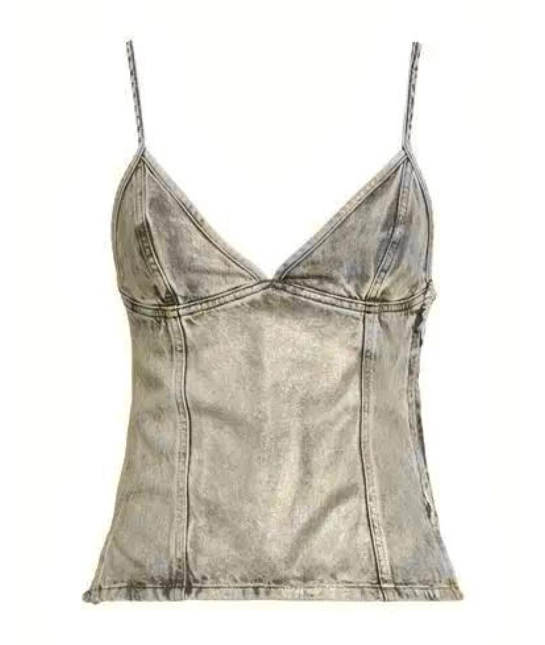 DIESEL Серебрянный хлопковый корсет, фото 1