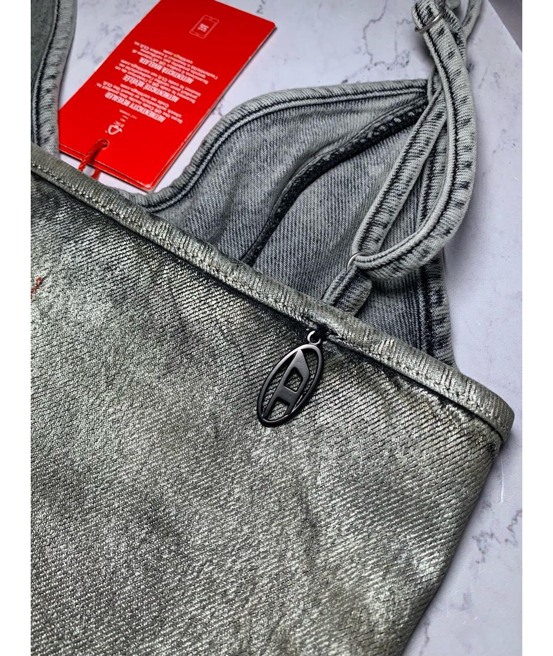 DIESEL Серебрянный хлопковый корсет, фото 5