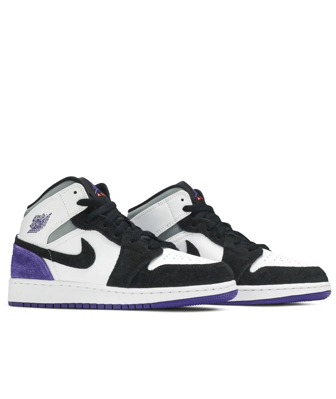 JORDAN Фиолетовые кожаные кроссовки, фото 2