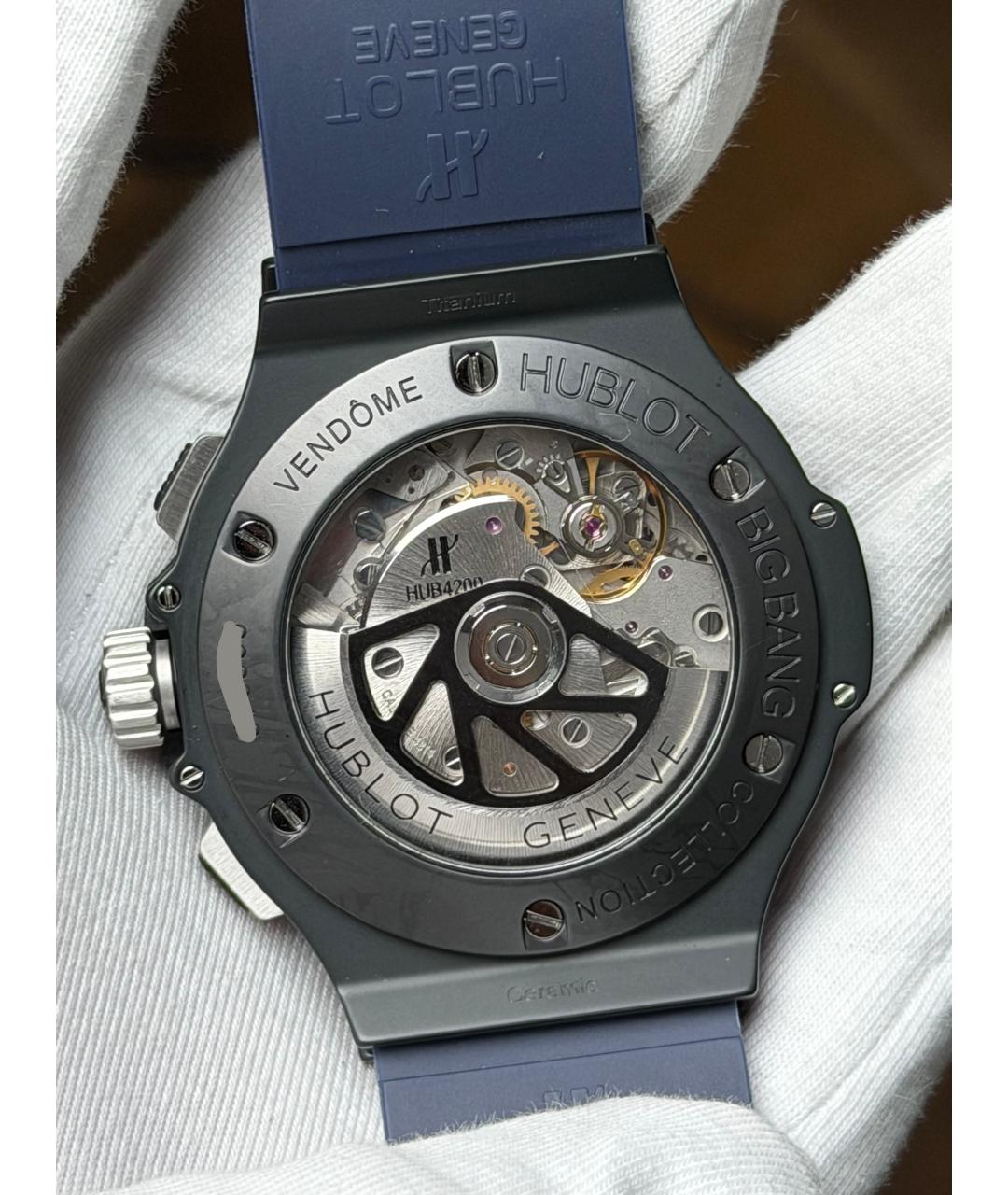 HUBLOT Темно-синие керамические часы, фото 7