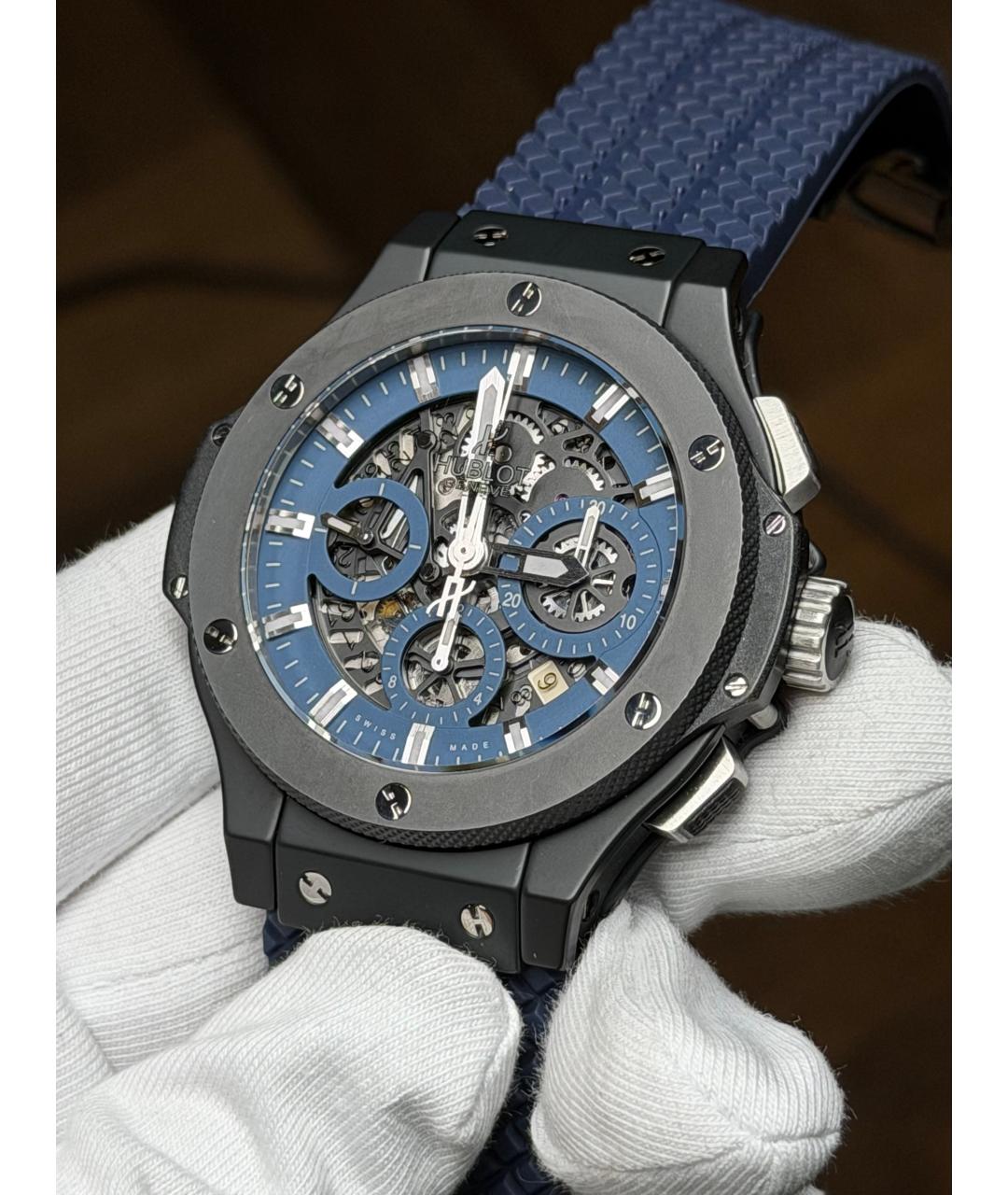 HUBLOT Темно-синие керамические часы, фото 3