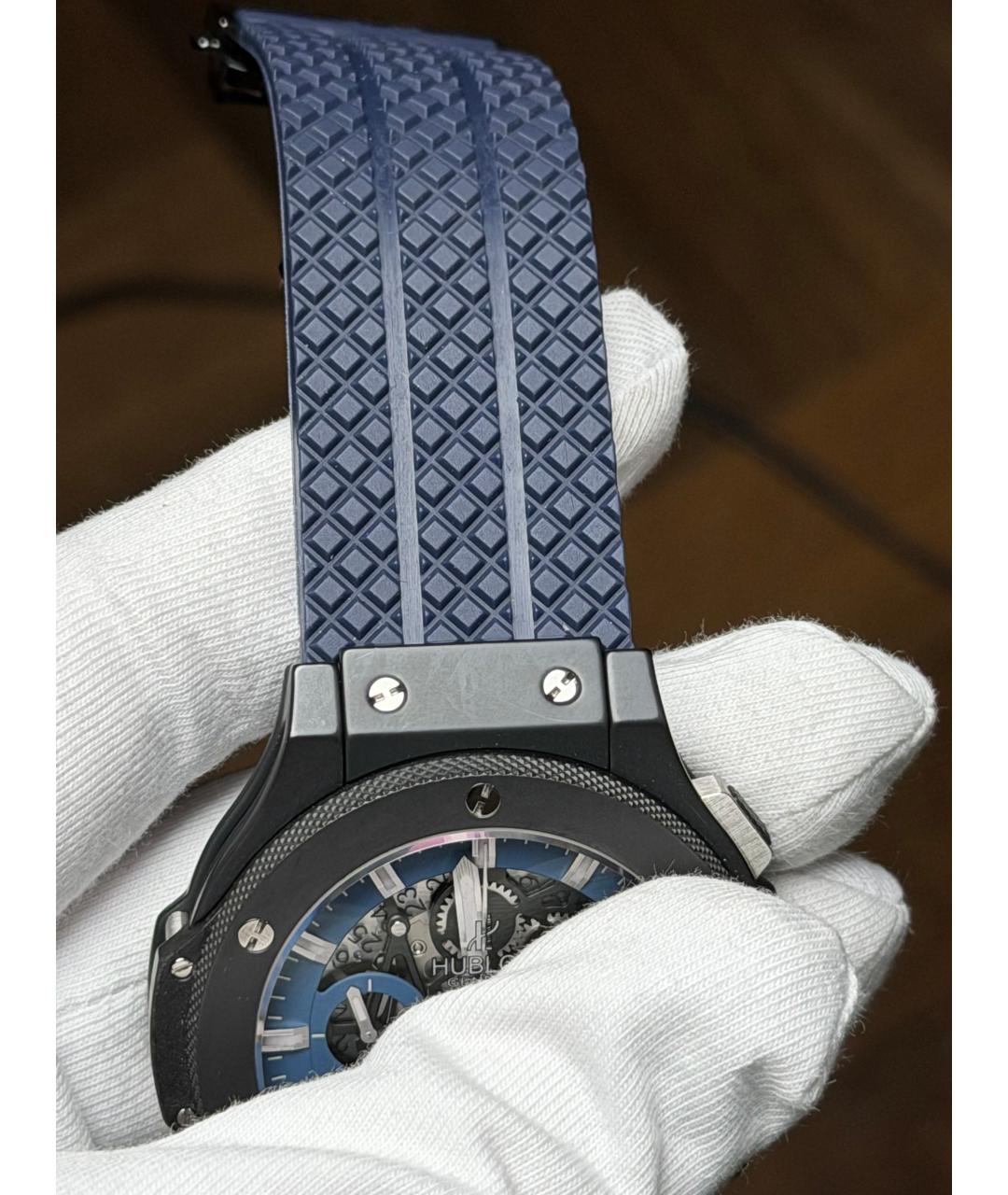 HUBLOT Темно-синие керамические часы, фото 4