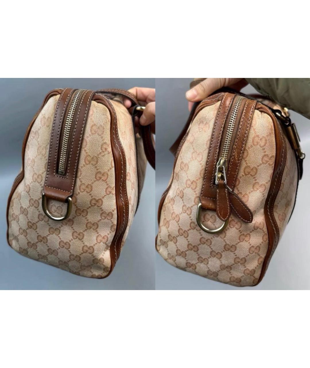 GUCCI Бежевая сумка с короткими ручками, фото 7