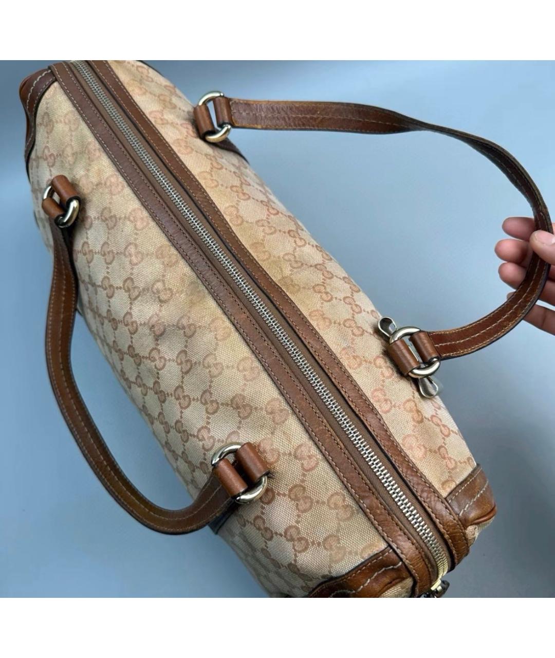 GUCCI Бежевая сумка с короткими ручками, фото 4