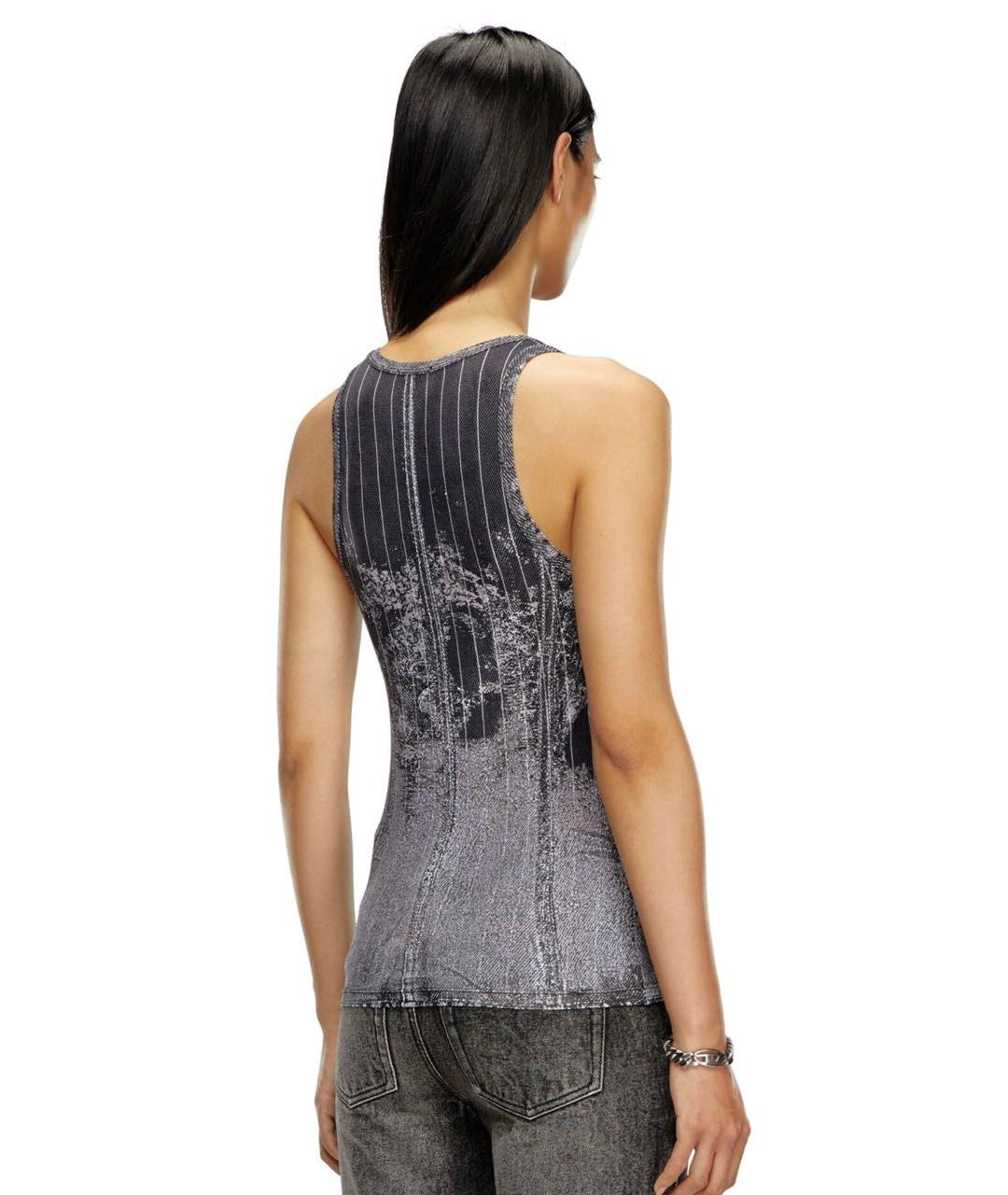 DIESEL Серая полиамидовая майка, фото 3