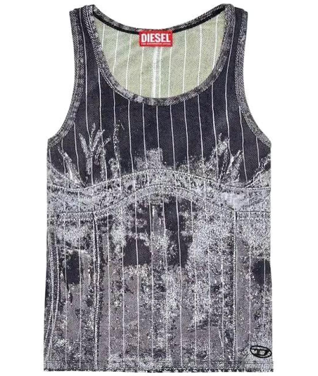 DIESEL Серая полиамидовая майка, фото 1