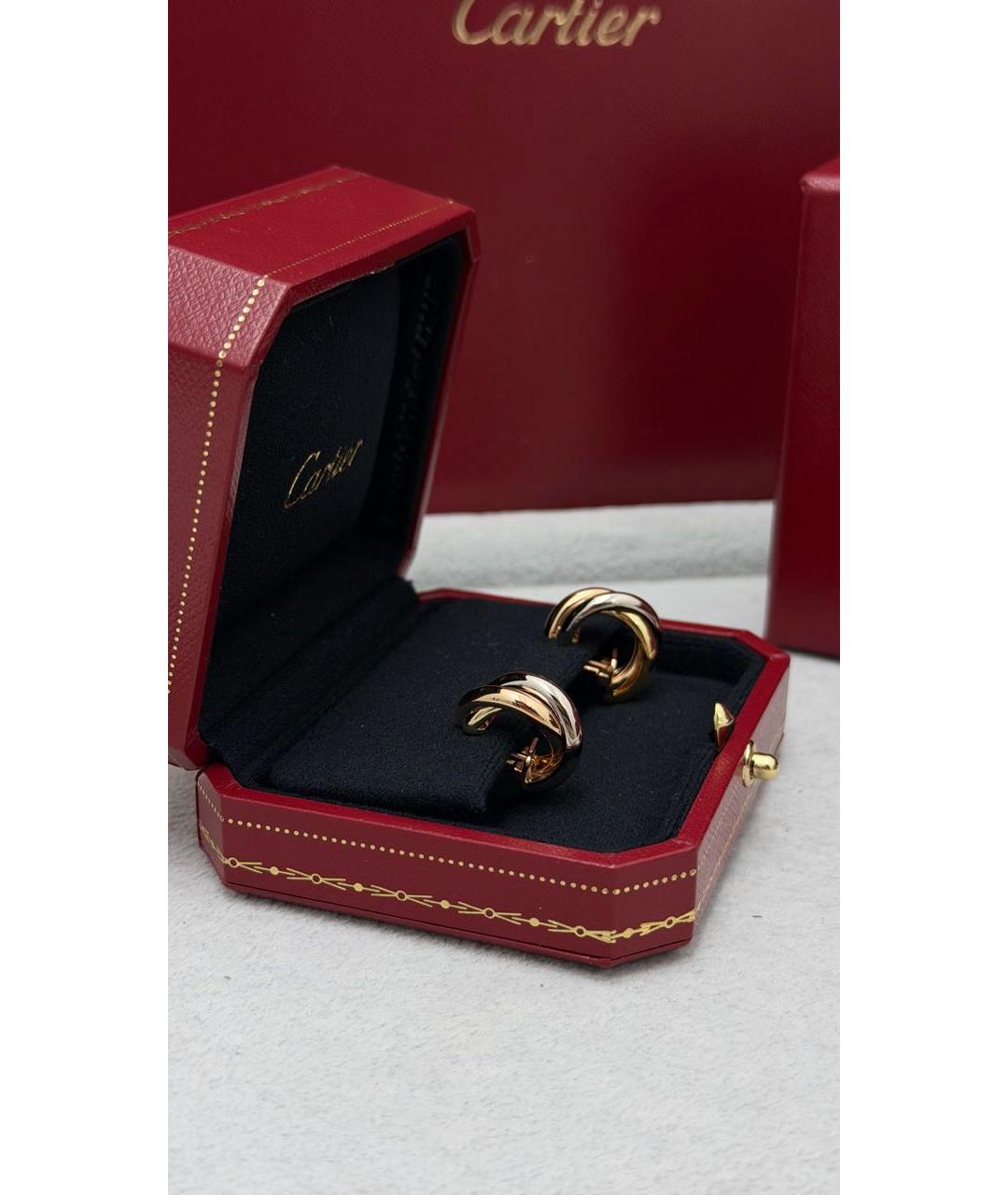 CARTIER Белые серьги из желтого золота, фото 2