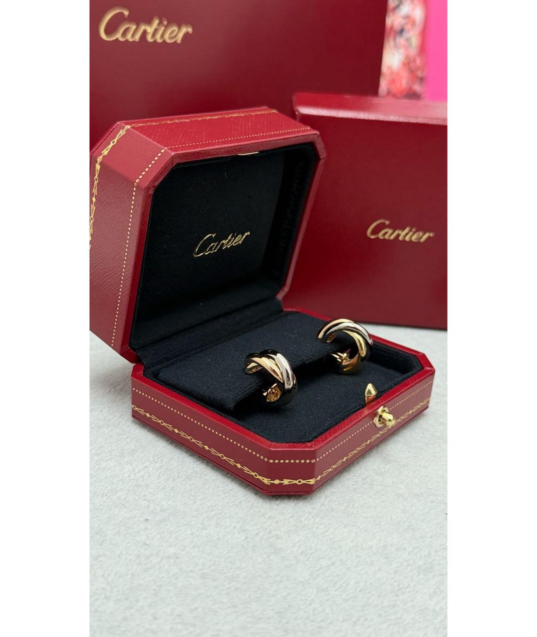 CARTIER Белые серьги из желтого золота, фото 6