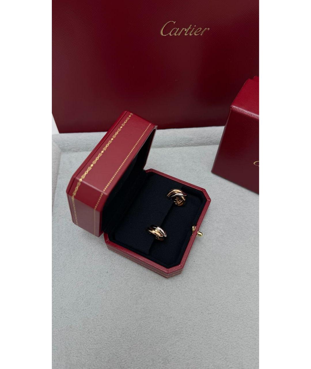 CARTIER Белые серьги из желтого золота, фото 5