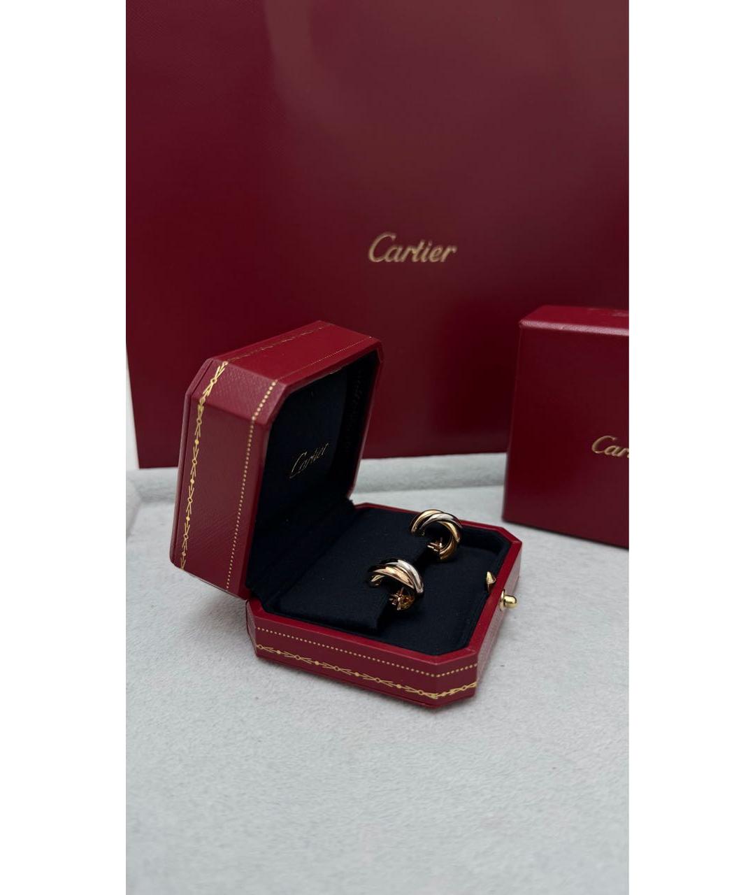 CARTIER Белые серьги из желтого золота, фото 3
