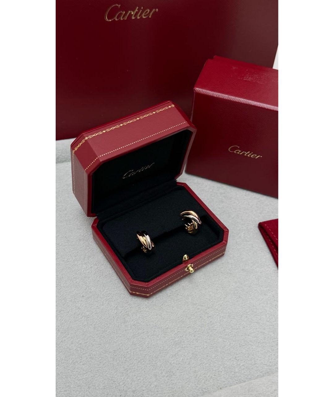 CARTIER Белые серьги из желтого золота, фото 4