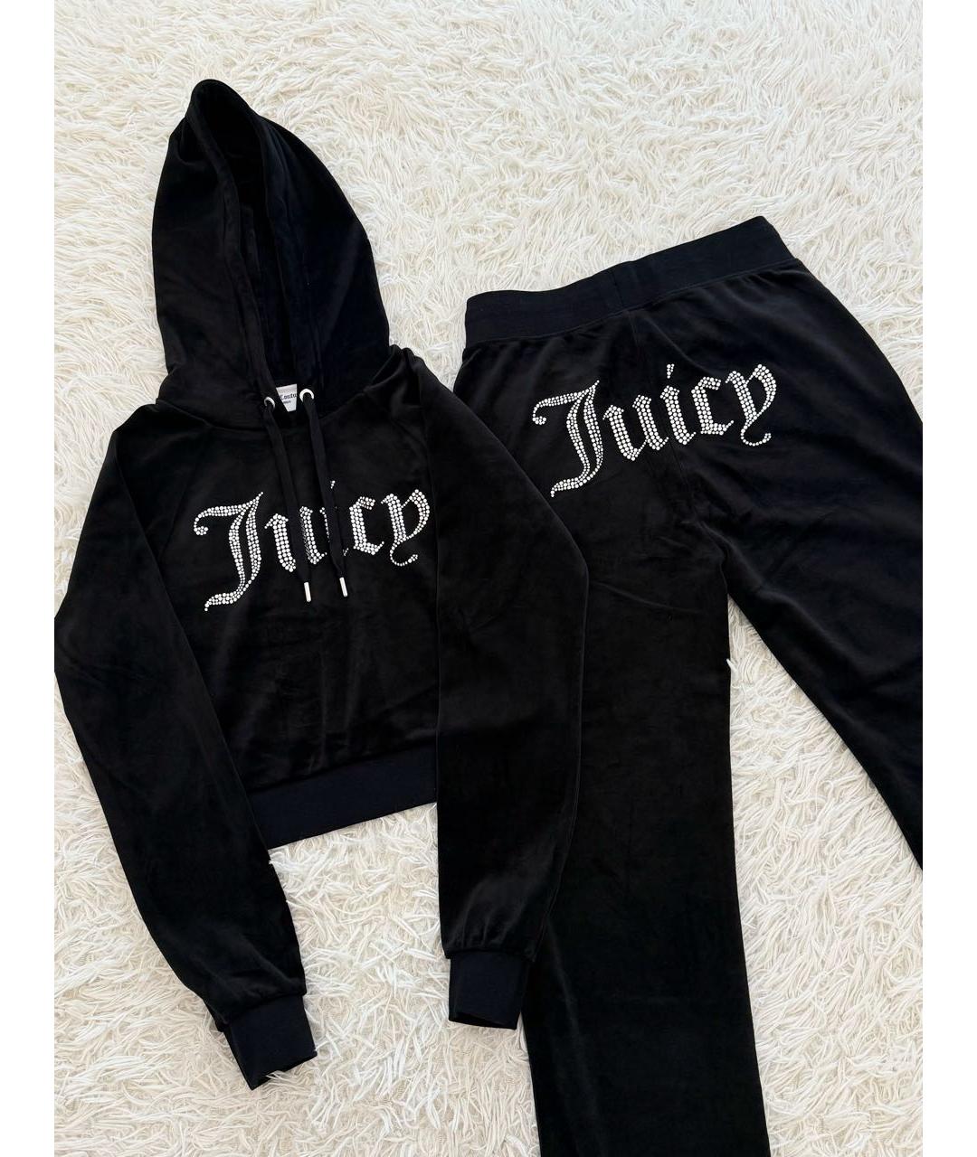JUICY COUTURE Черный велюровый спортивные костюмы, фото 2