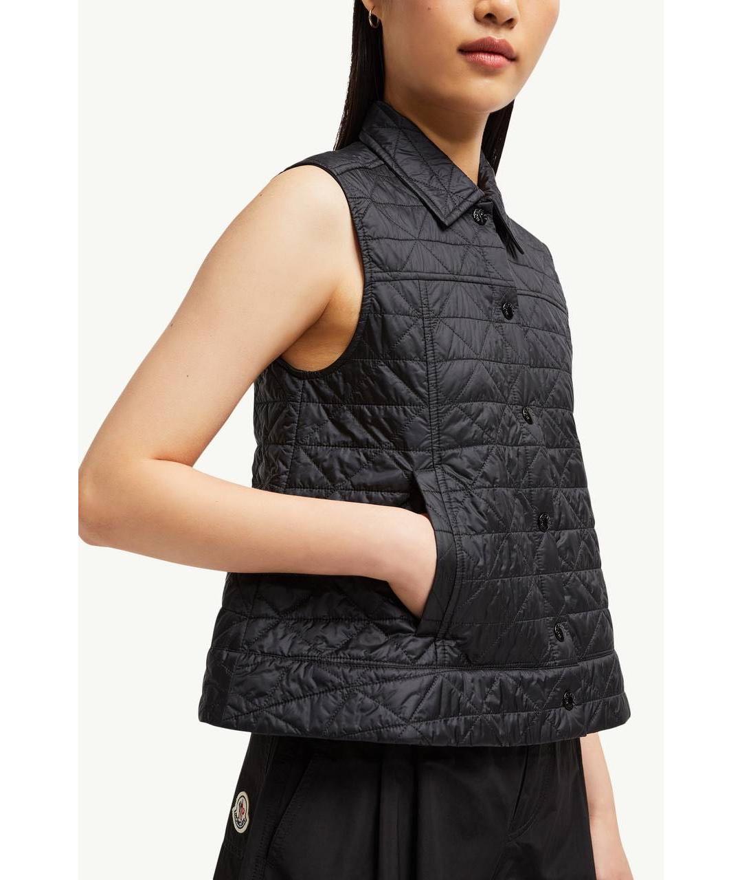 MONCLER Черный жилет, фото 3