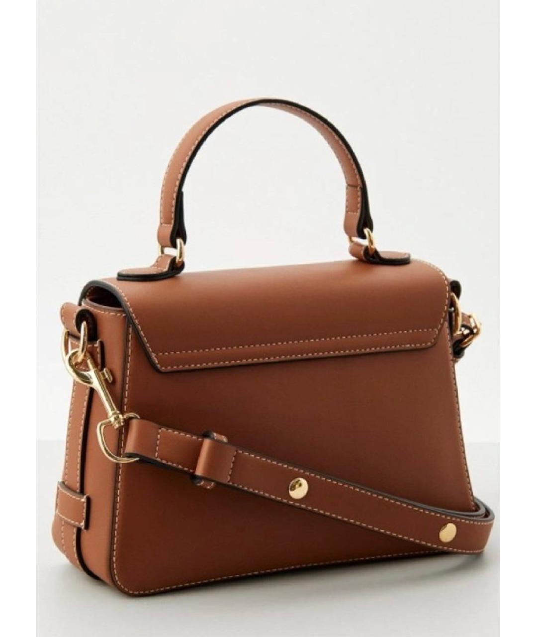 LOVE MOSCHINO Коричневая сумка с короткими ручками из искусственной кожи, фото 2