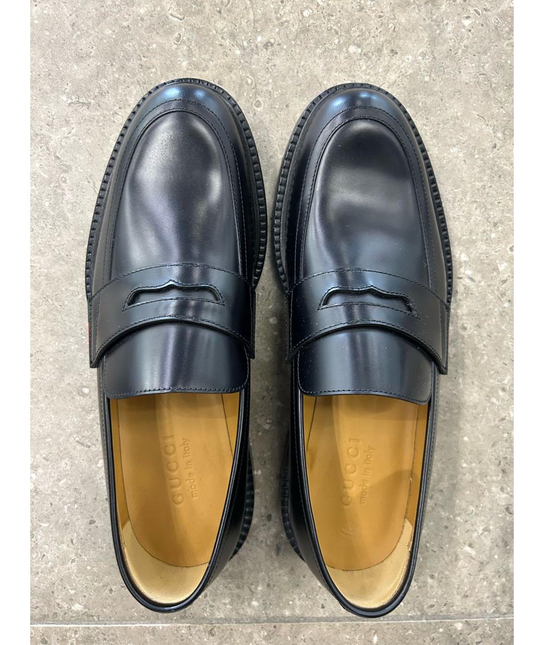 GUCCI Черные кожаные лоферы, фото 6