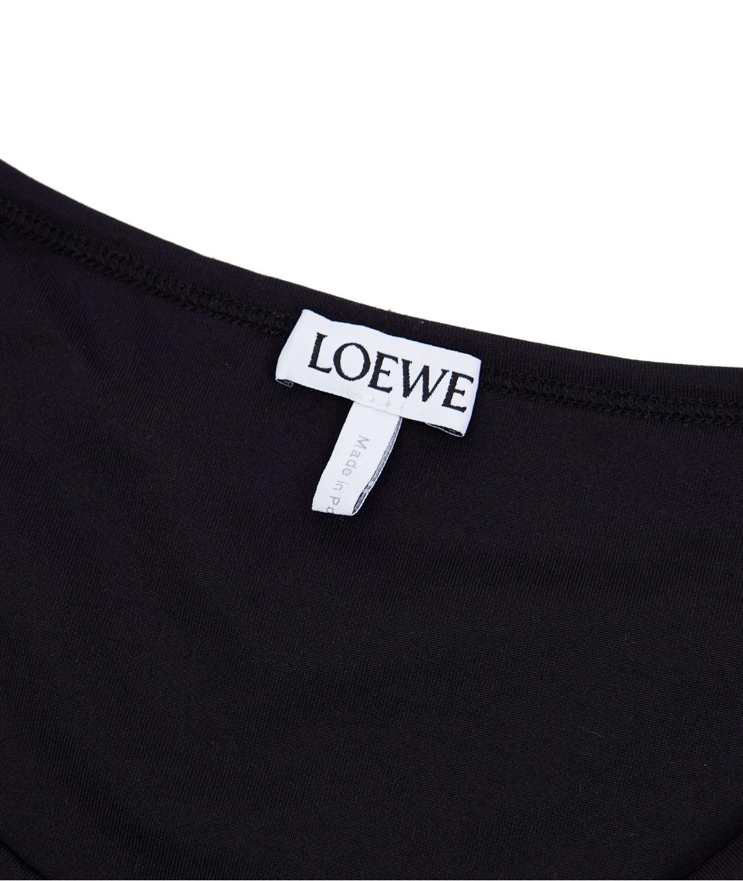 LOEWE Черная хлопковая майка, фото 3