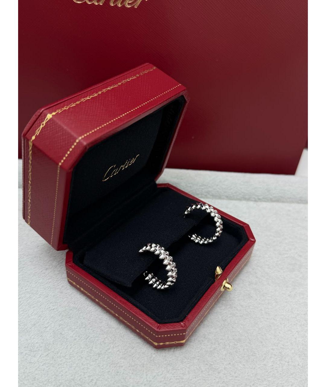 CARTIER Серебряные серьги из белого золота, фото 3