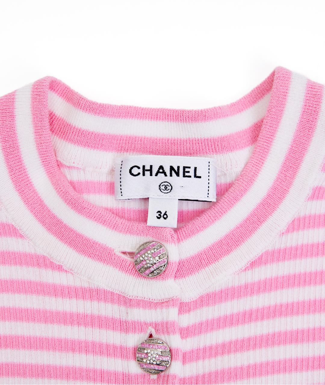 CHANEL Розовая хлопковая футболка, фото 5