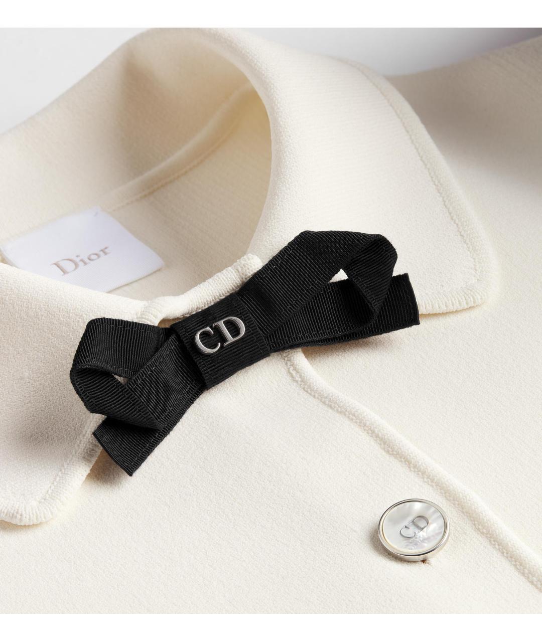 CHRISTIAN DIOR Белый вискозный жакет/пиджак, фото 2