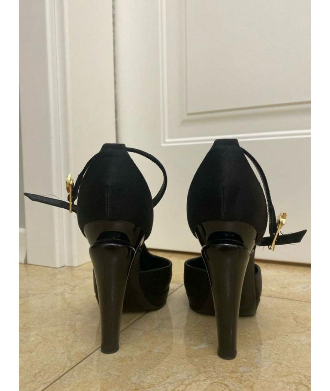 CHANEL Черные текстильные туфли, фото 5