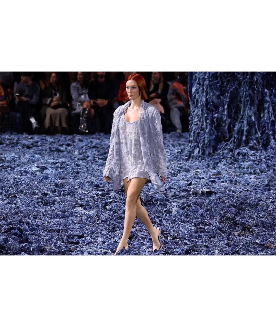 DIESEL Серое хлопко-эластановое повседневное платье, фото 3