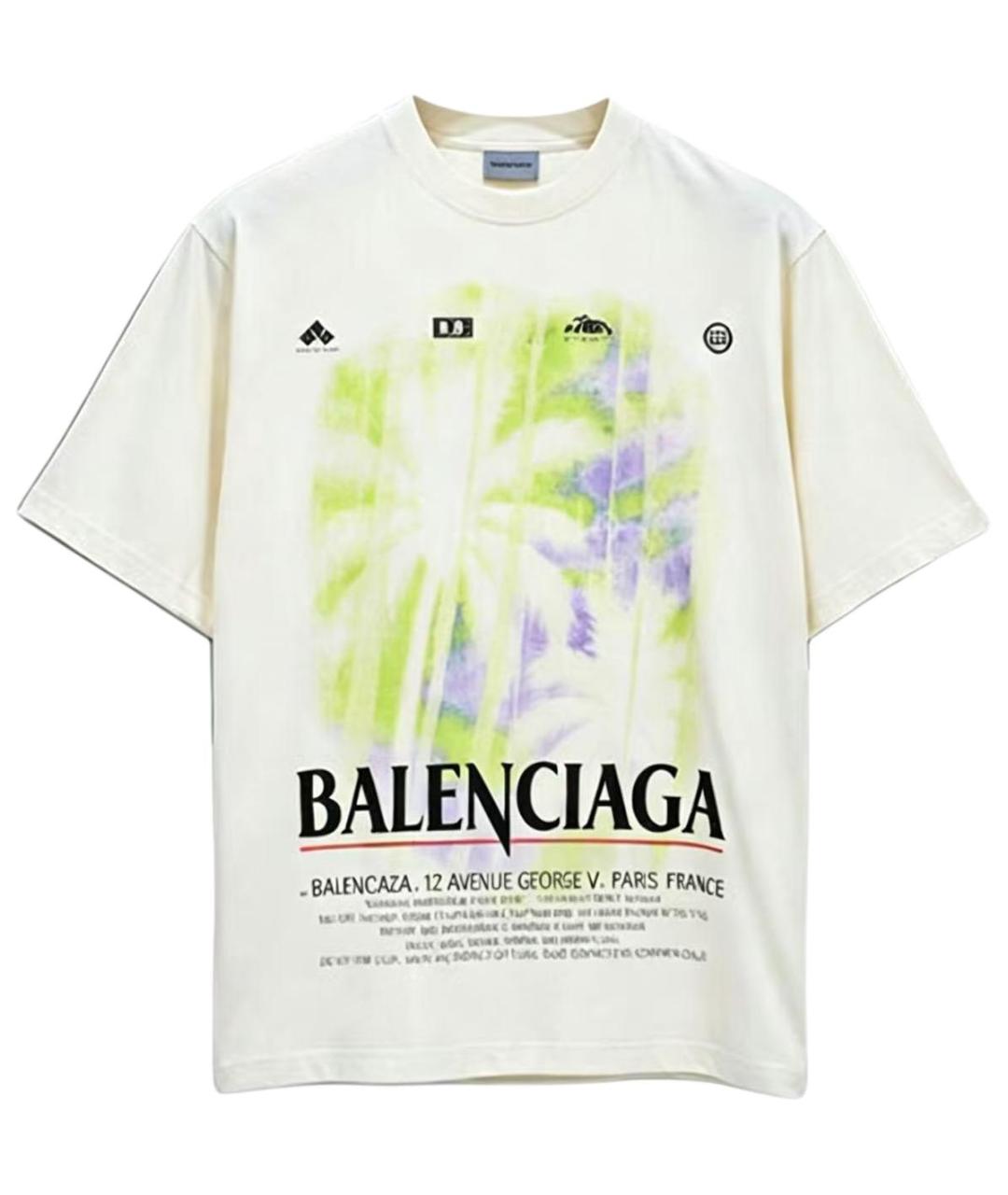 BALENCIAGA Белая футболка, фото 1