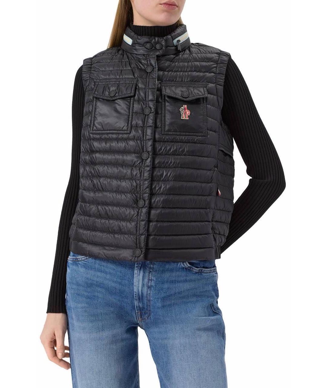 MONCLER Черный жилет, фото 3