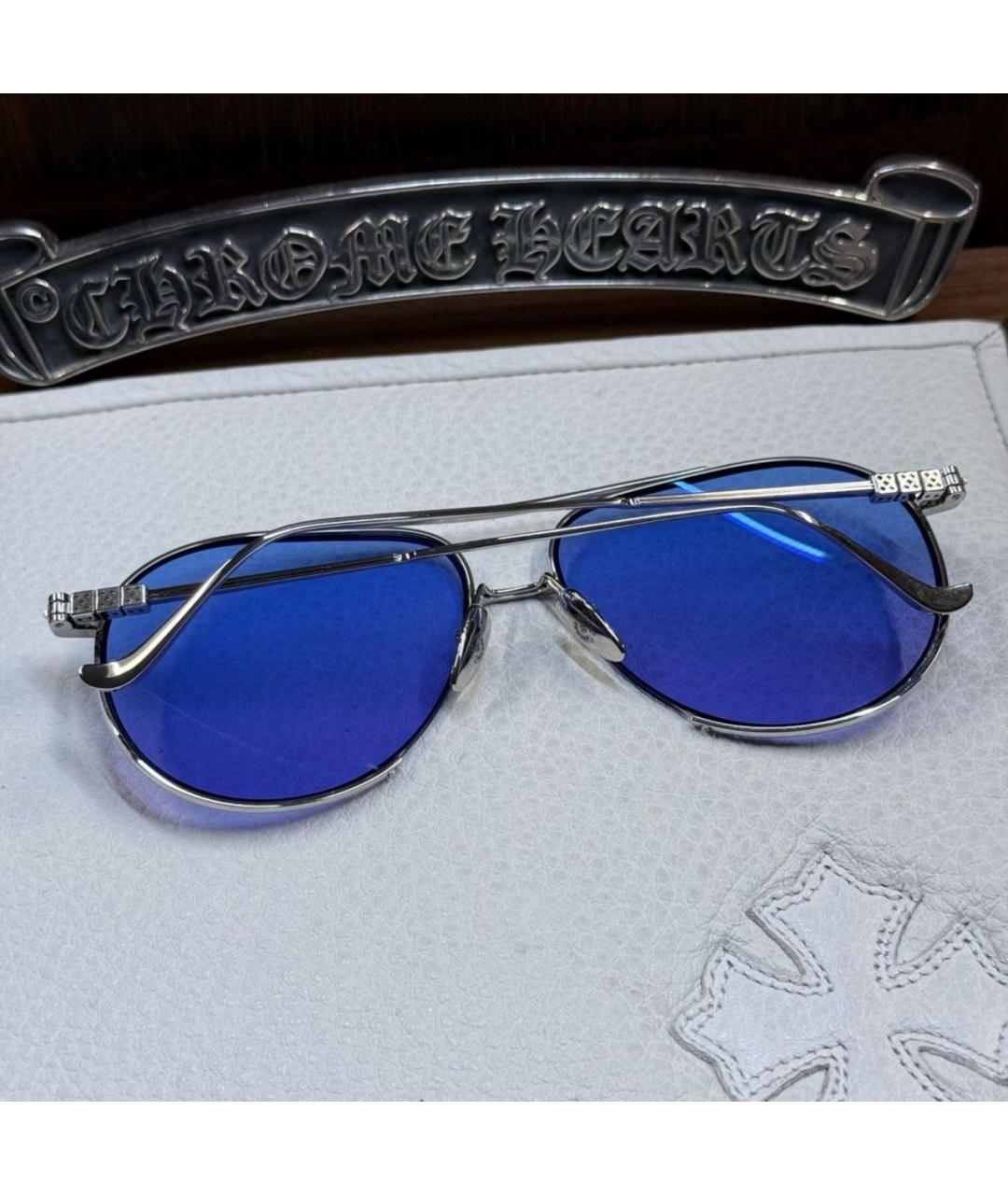 CHROME HEARTS Серебряные металлические солнцезащитные очки, фото 4