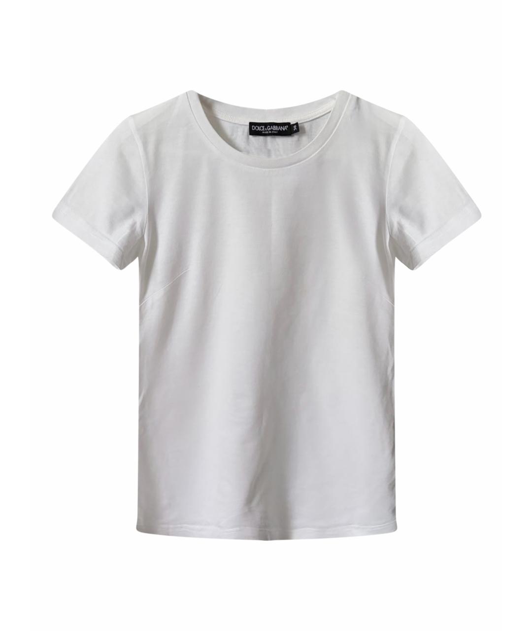 DOLCE&GABBANA Белая хлопковая футболка, фото 1