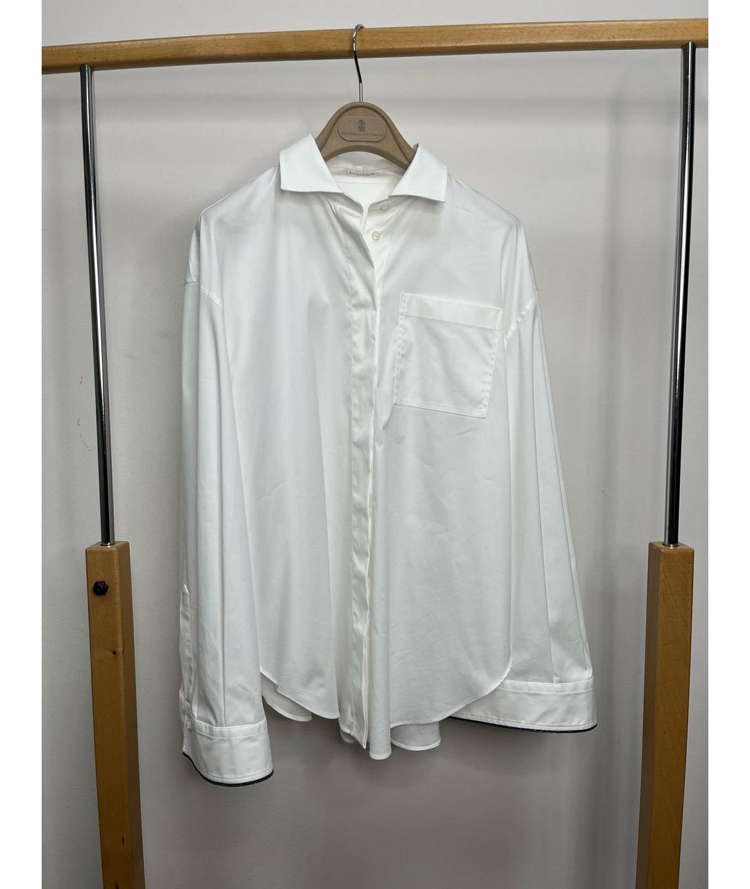 BRUNELLO CUCINELLI Белая хлопковая рубашка, фото 5