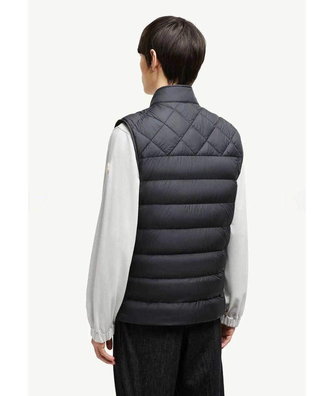 MONCLER Черный жилет, фото 5