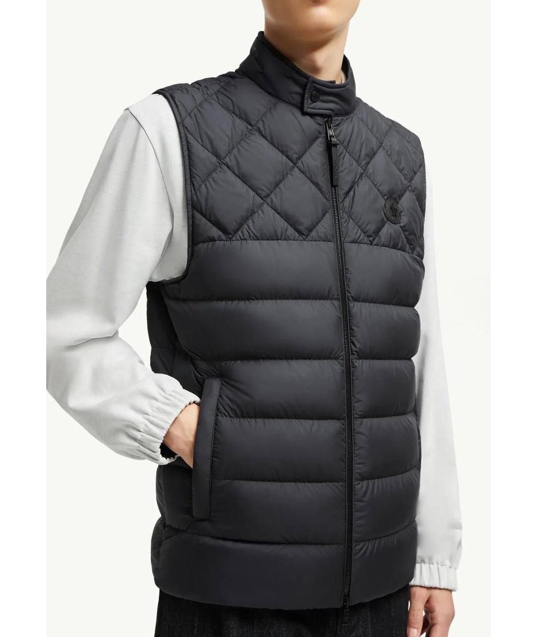 MONCLER Черный жилет, фото 6