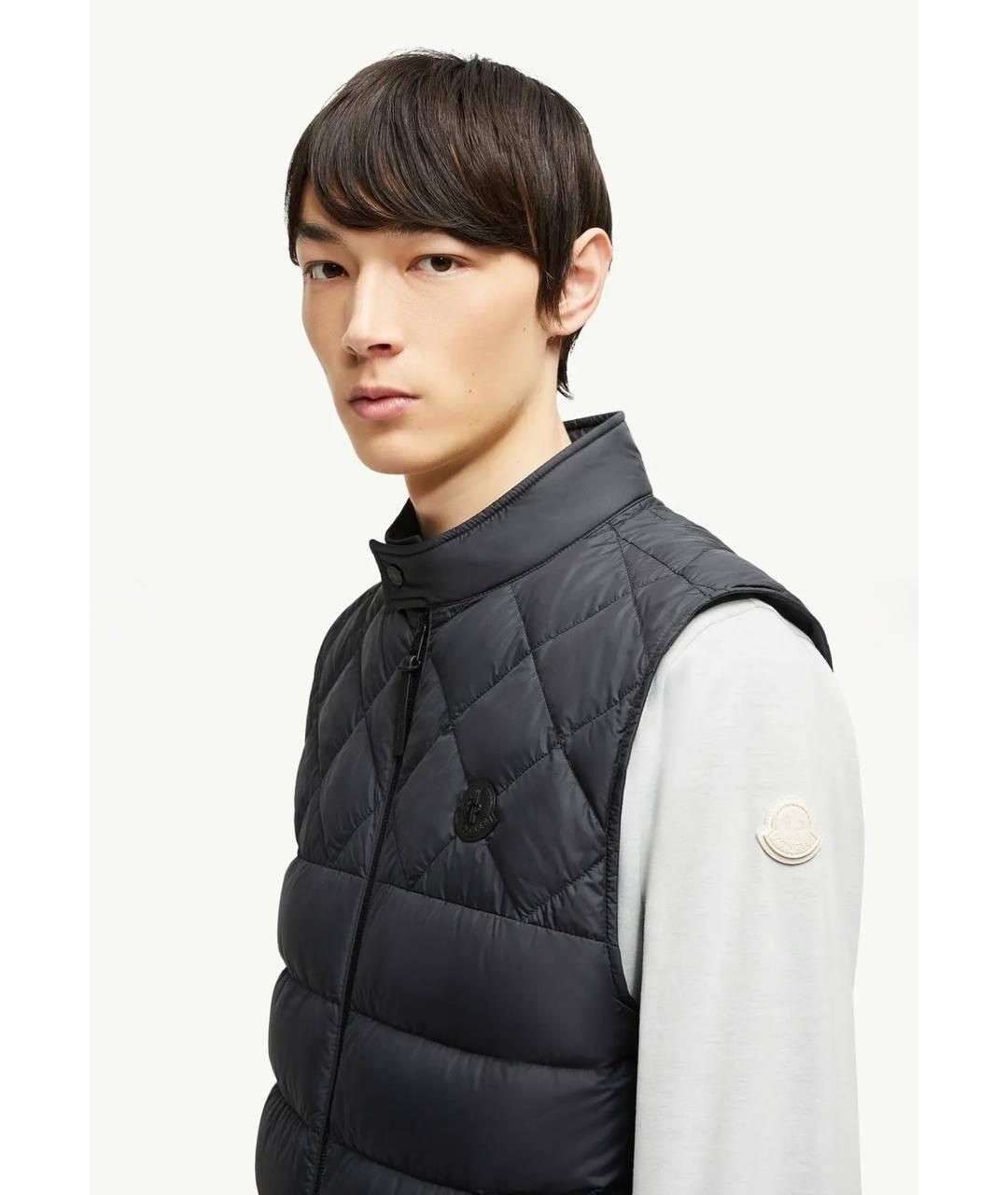 MONCLER Черный жилет, фото 4