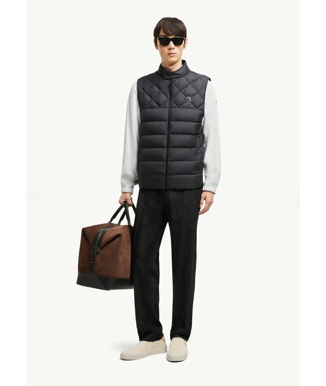 MONCLER Черный жилет, фото 2