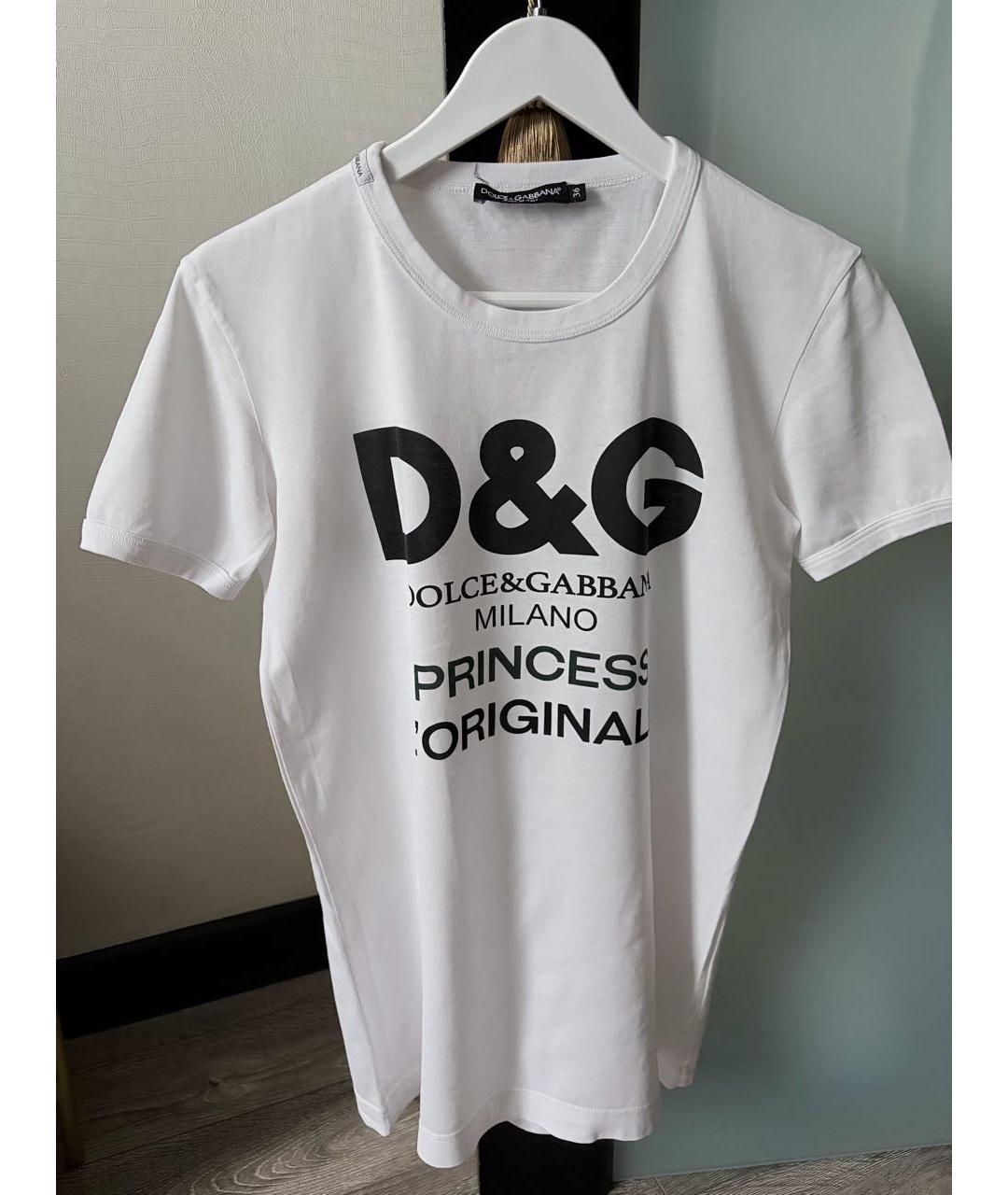 DOLCE&GABBANA Белая хлопковая футболка, фото 3