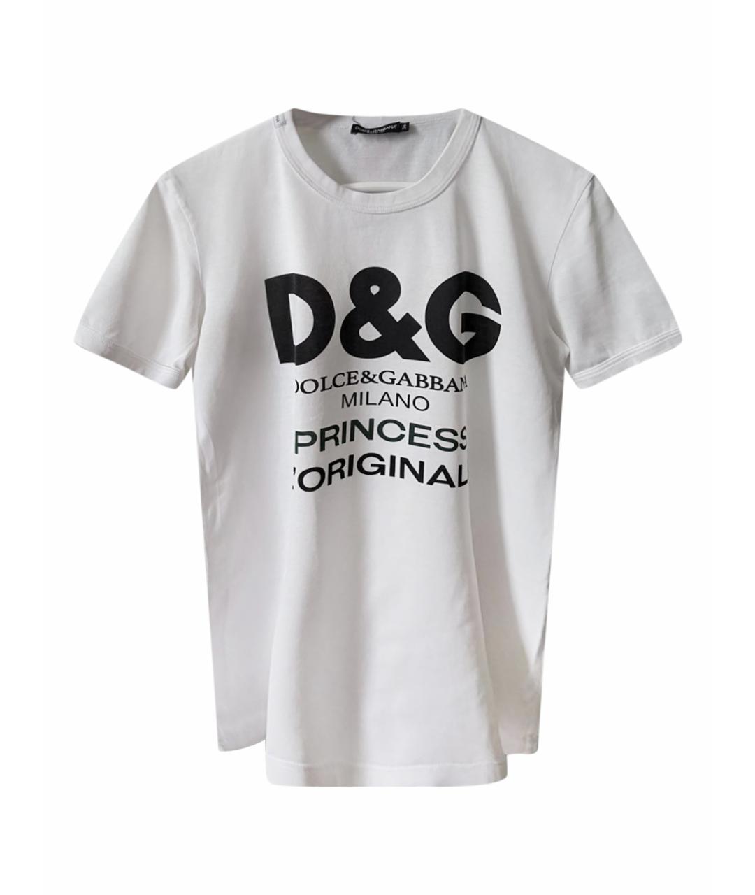 DOLCE&GABBANA Белая хлопковая футболка, фото 1