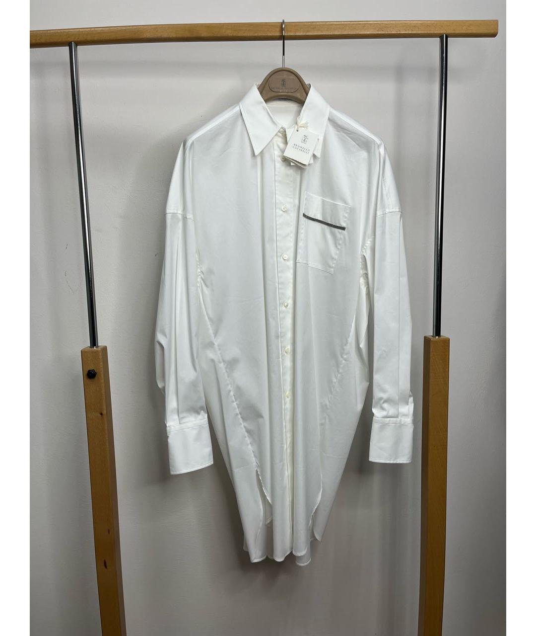 BRUNELLO CUCINELLI Белая хлопковая рубашка, фото 4