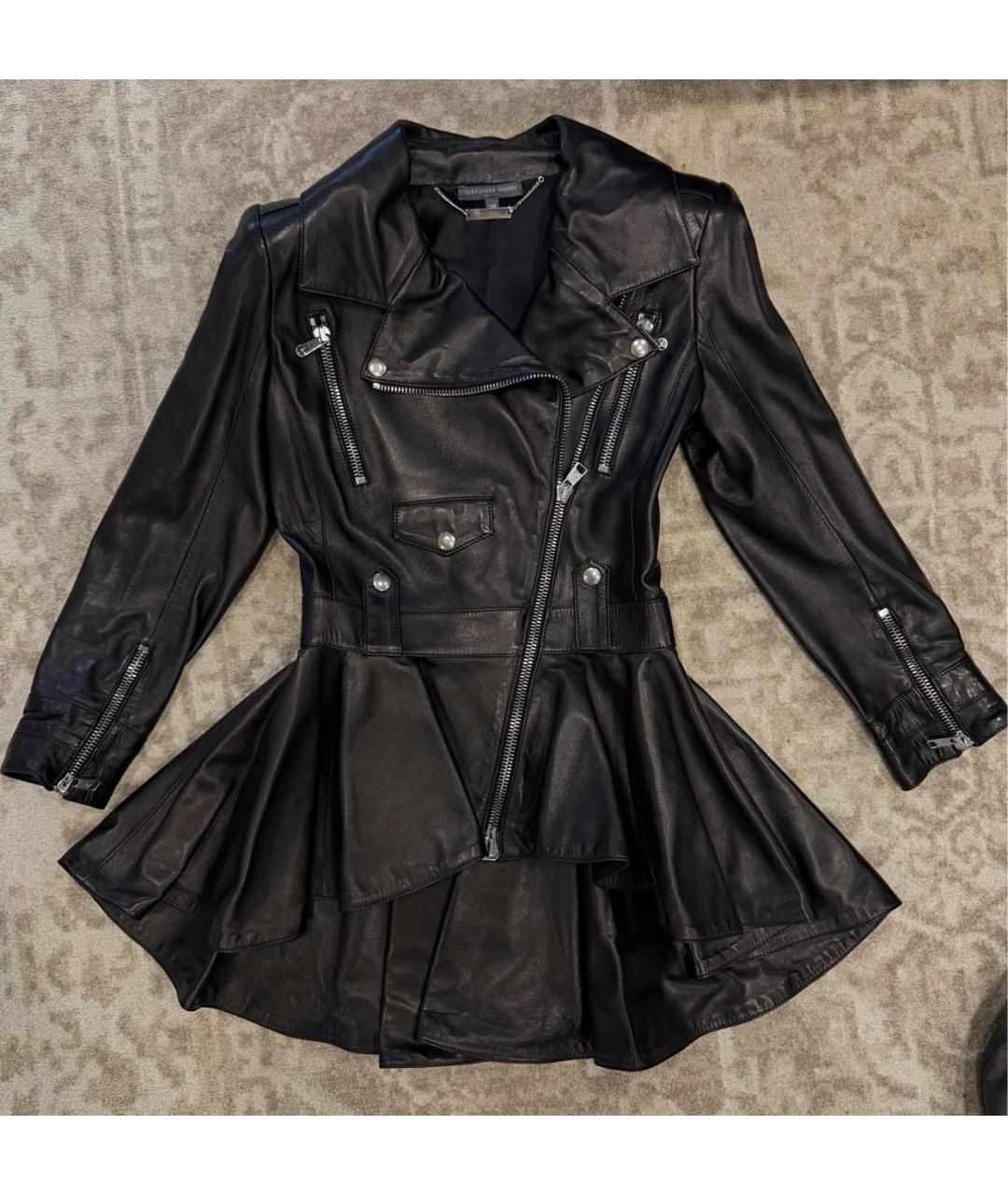 ALEXANDER MCQUEEN Черная кожаная куртка, фото 6