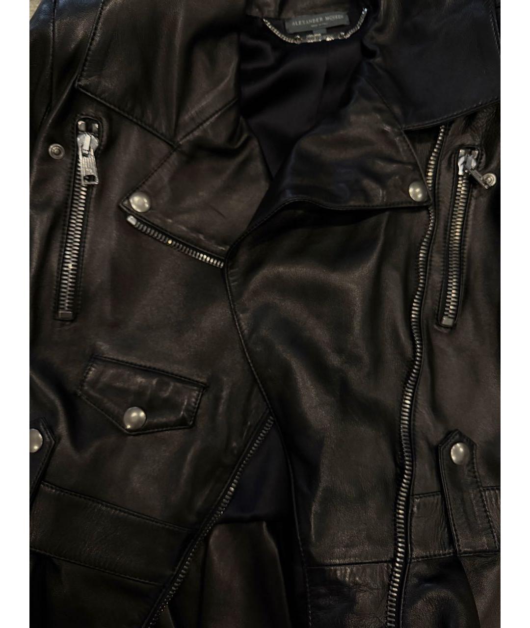ALEXANDER MCQUEEN Черная кожаная куртка, фото 4