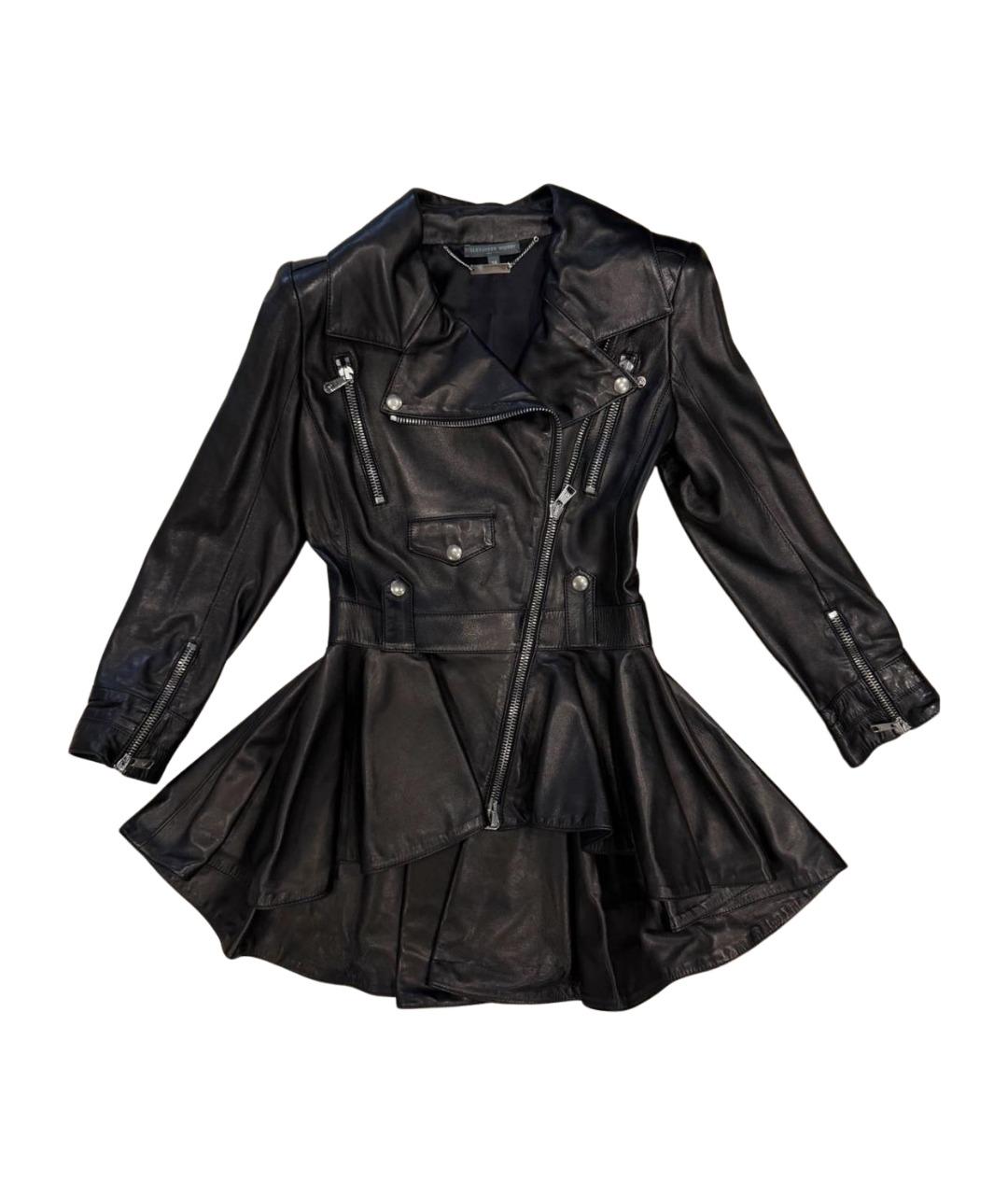 ALEXANDER MCQUEEN Черная кожаная куртка, фото 1